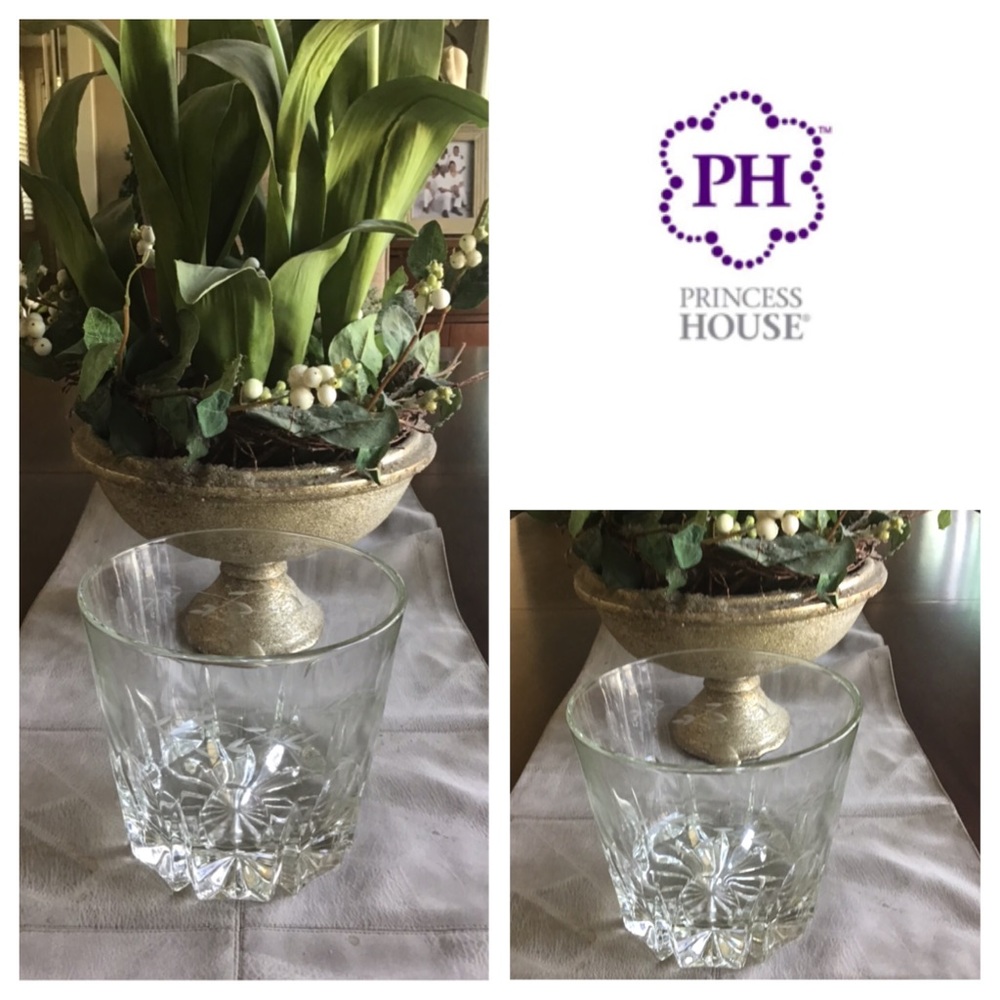 Princess House Heritage Etched Lead Ice Bucket